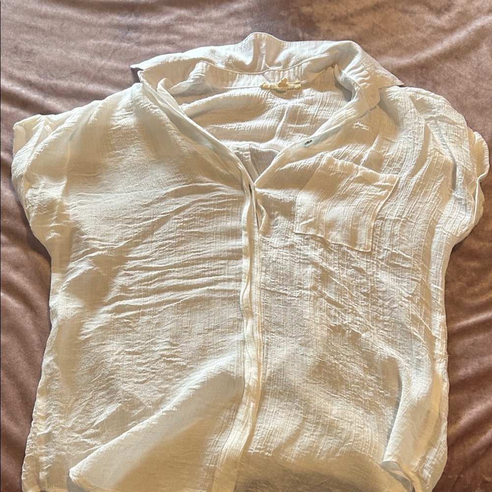 Lily Star Cream Button Down Shirt